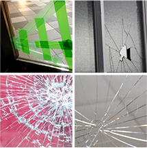 割れた窓やドアのガラスを清田区で修理